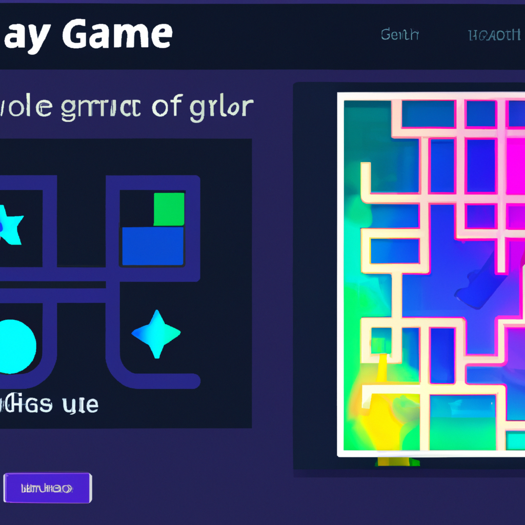 Gameplay snapshot: neon puzzle grid